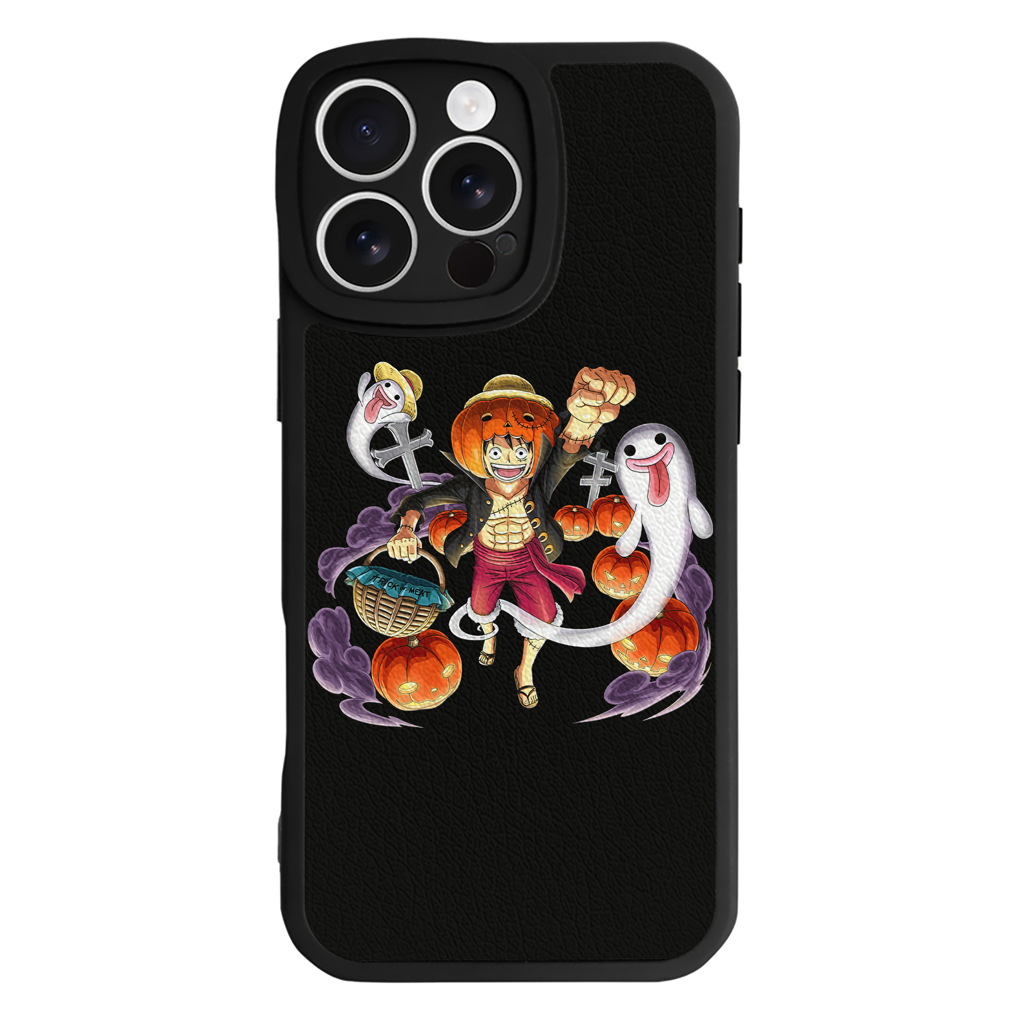（画像用） ワンピース モンキー・D・ルフィ ONE PIECE Monkey D. Luffy 【iPhone 16シリーズ対応】シリコンスマホケース（レザー調） 材質：シリコン